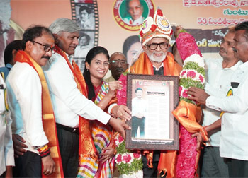 Award Presentation Ceremony for TEJASWI PODAPATI (Chair Person - AP Cultural Commission)